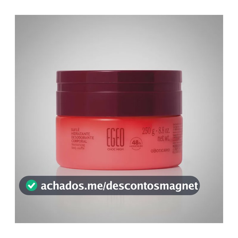 Suflê Hidratante Corporal Egeo High 250g - O Boticário Fragrância Egeo Choc High