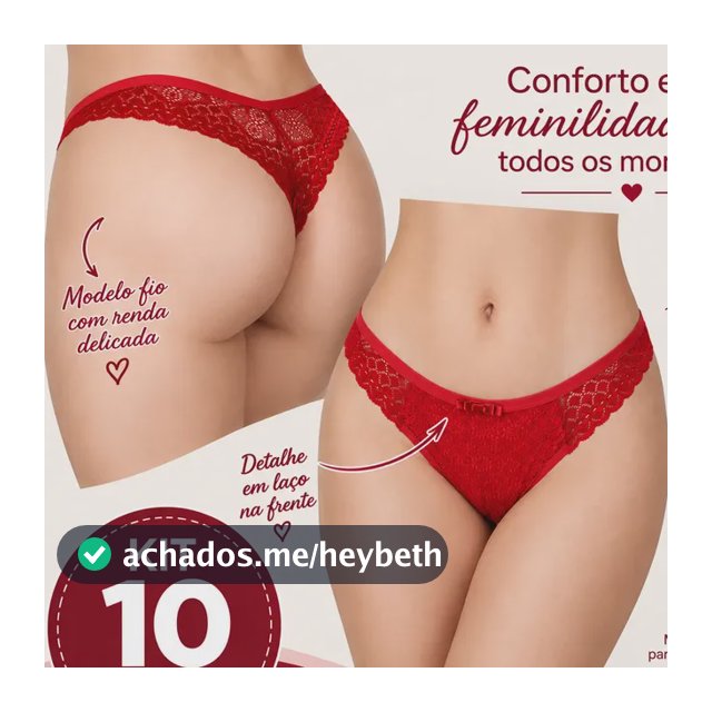 Kit 10 Calcinha Lingerie Tanga Fio Toda Em Renda Atacado