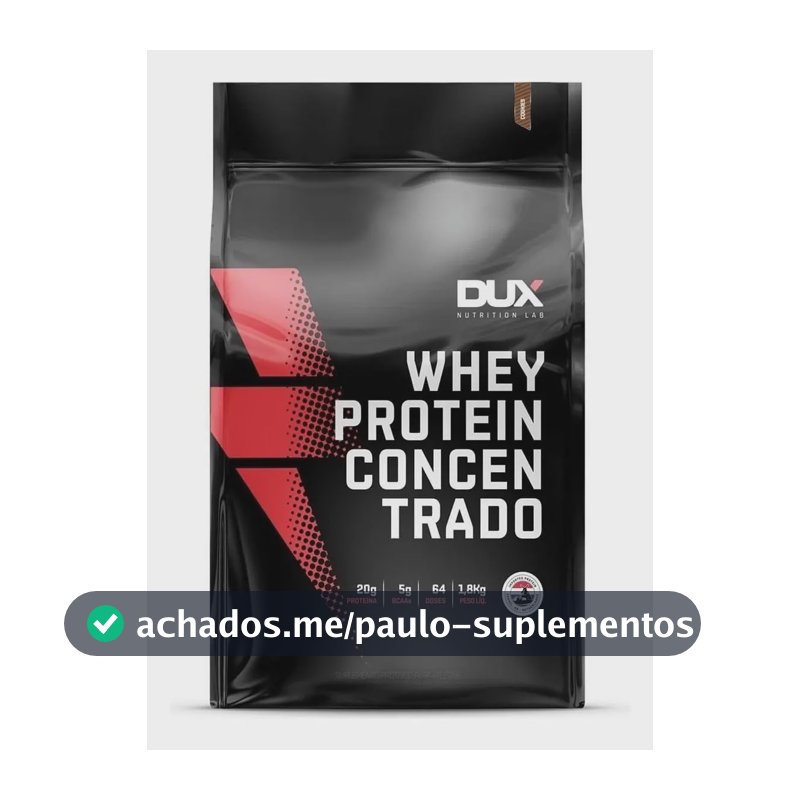 Whey Protein Concentrado Refil 1,8 Kg Sabor Cookies - Dux Human Health