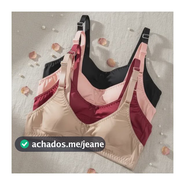 Kit 3 Sutiã Sem Bojo  Lycra E Com Forro De Algodão Promoção