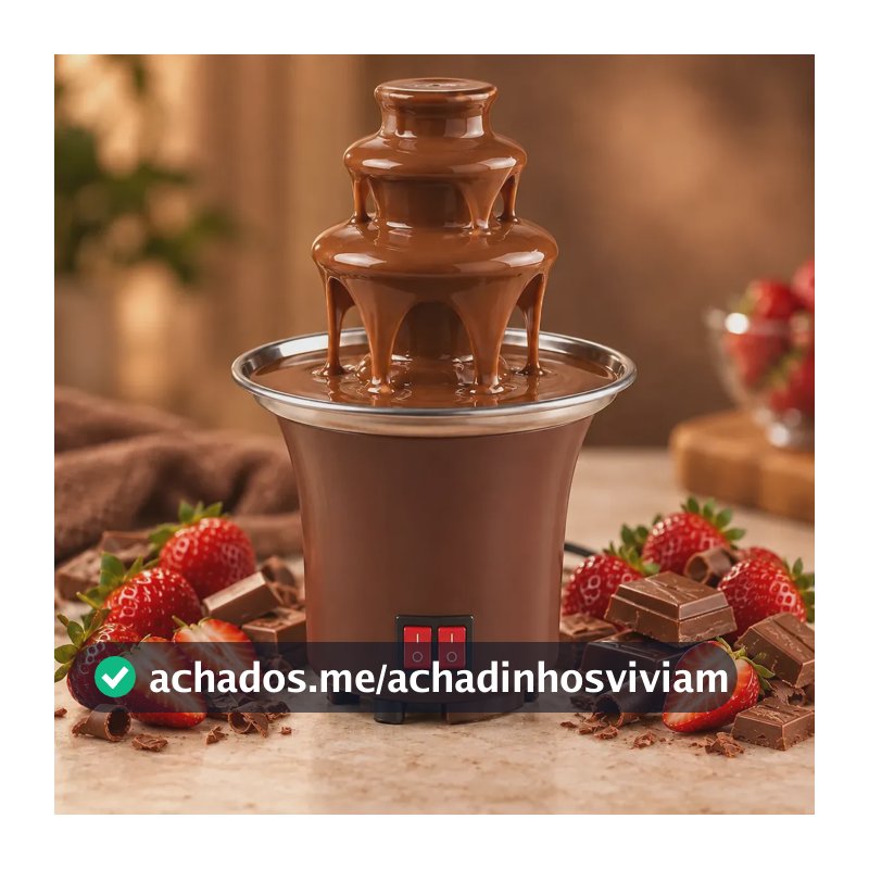 Mini Cascata De Chocolate Fonte Fondue Elétrica 110v Festa 3 Andares Fácil De Usar Popsy