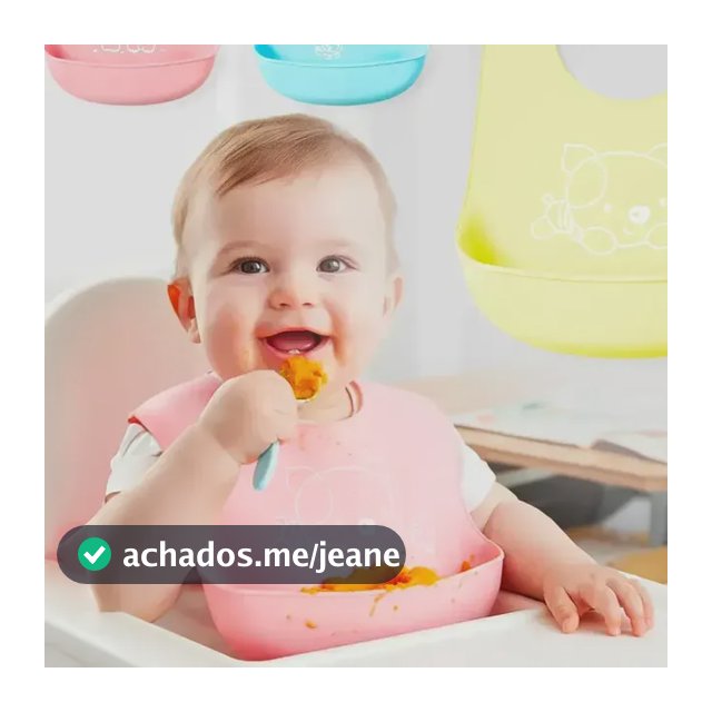 Babador Infantil De Silicone Cata Migalhas