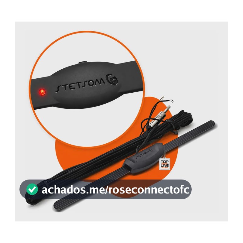 Antena Carro Universal Stetsom St900 Analógica Digital Am Fm Preto Antena Para Carro Universal