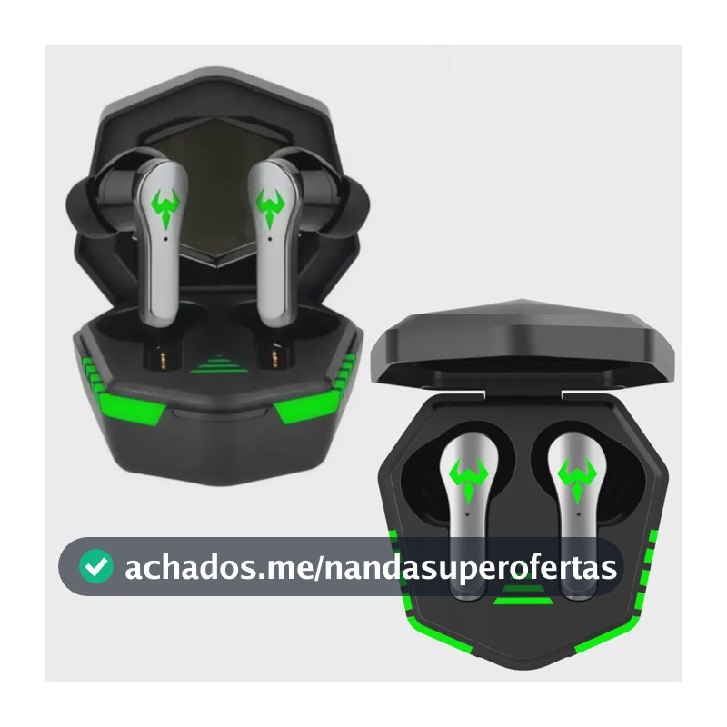 Fone De Ouvido Bluetooth Tws 5.3 Gamer Sem Fio Bateria 6h Compatível C/ iPhone Android Xiaomi microfone estojo cancelamento ruido som estéreo