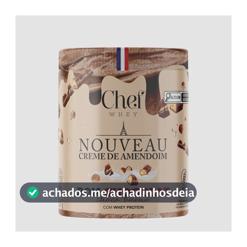 Pasta De Amendoim Premium com Whey Protein Sabor Choco Bueno 600g - Chef Whey