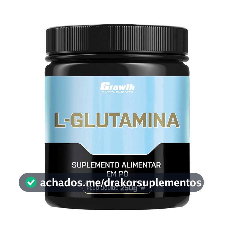 L-Glutamina 250g Growth Supplements - Sem Sabor em Pó