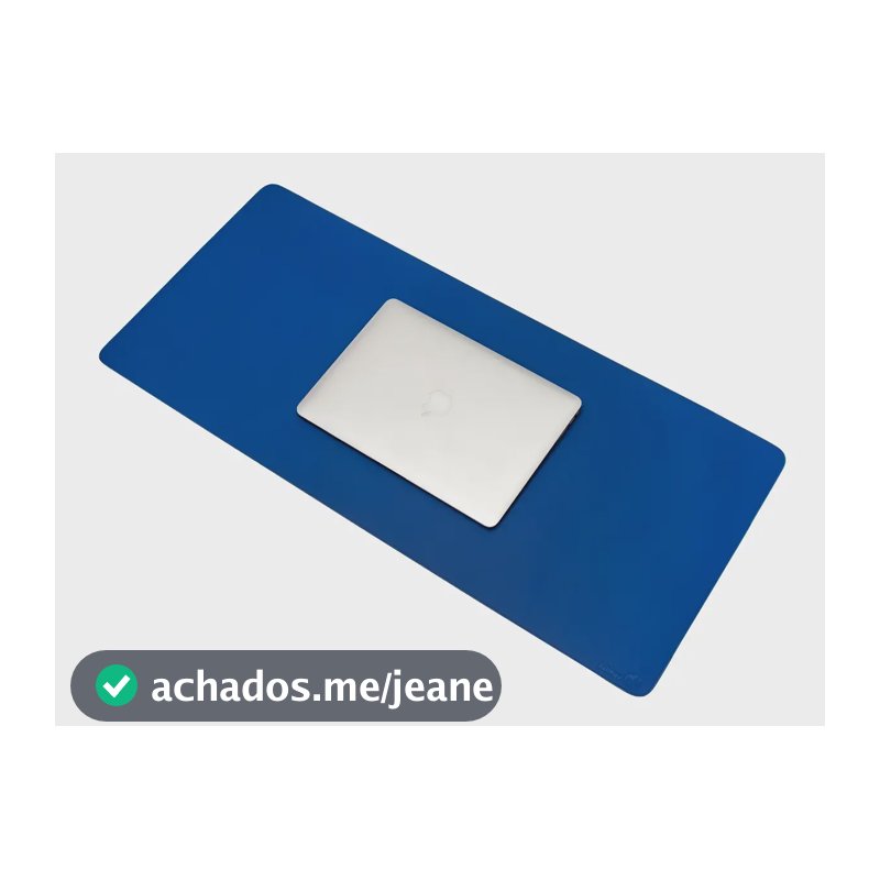Mousepad Bullpad 90x40cm Fundo Emborrachado Antiderrapante Cor Azul Bic Desenho impresso Courino