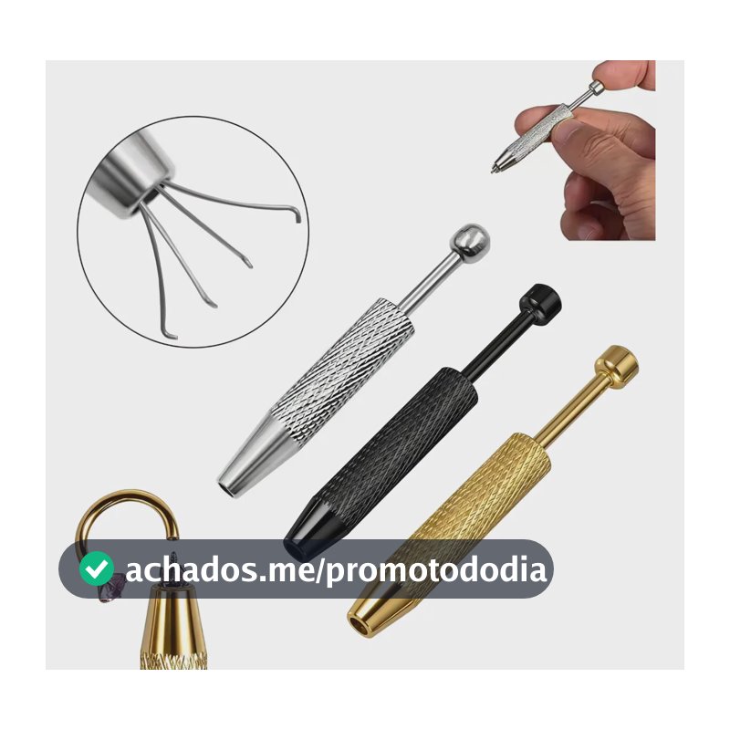 Pinça Pega Bolinha Piercing Nariz Orelha Profissional Prata Dourado