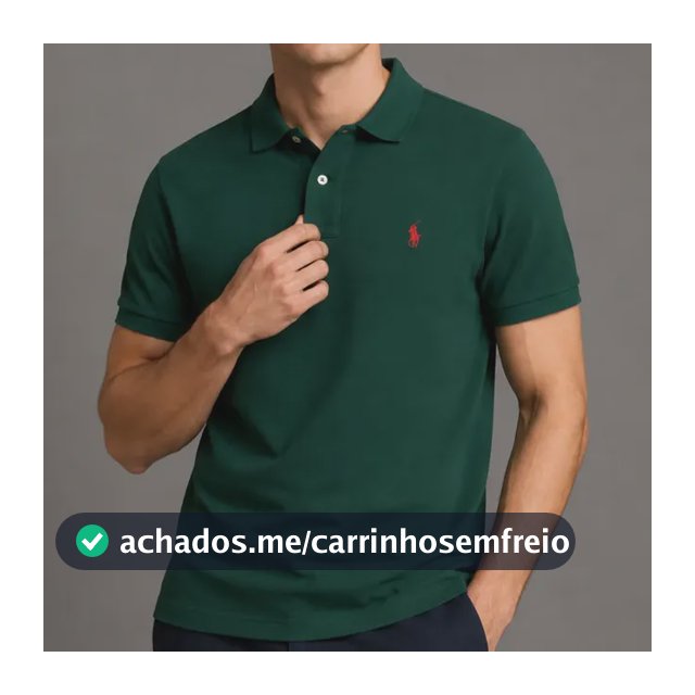 Camisa Polo Ralph Lauren Masculina Algodao Verde-militar