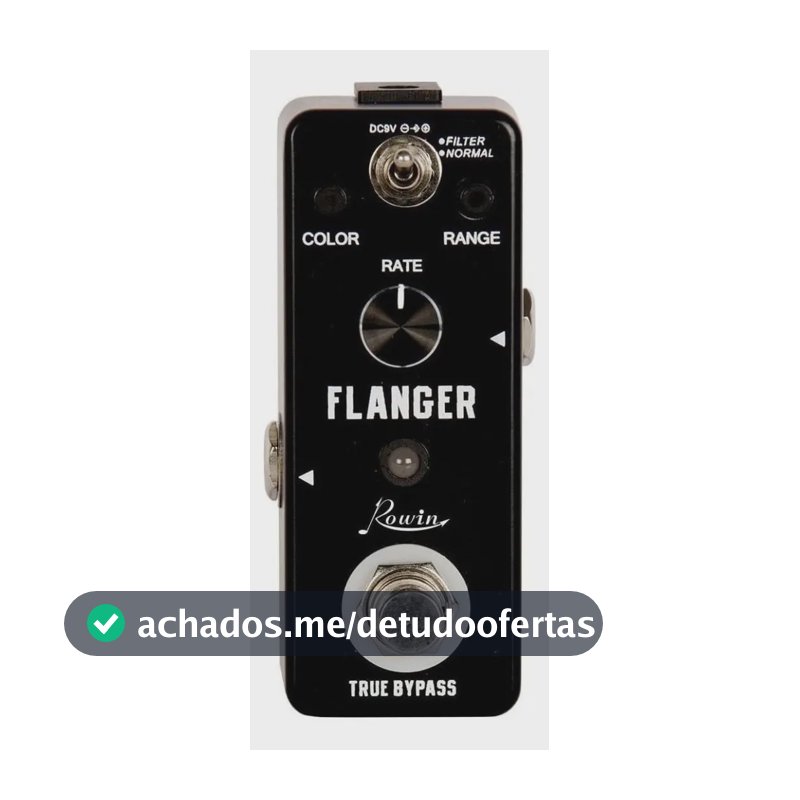 Pedal Efeito De Guitarra Baixo Rowin Flanger Lef-312 Mini Cor Preto