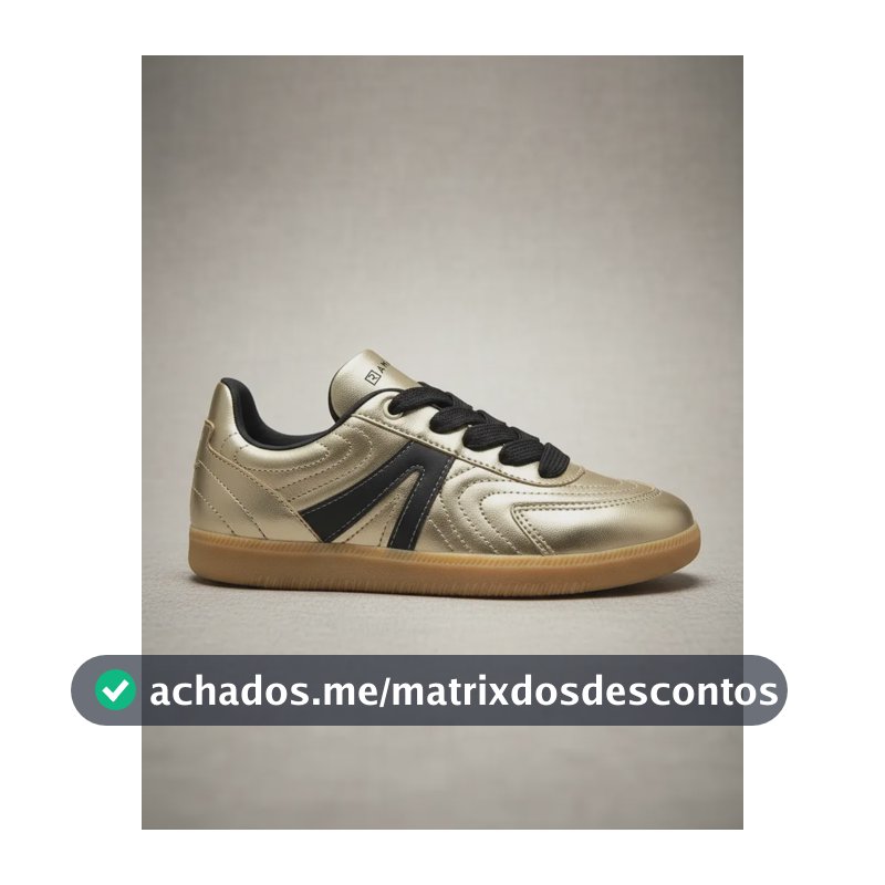 Tênis Feminino Ramarim Urbano Metal Ouro Ouro 37 Br