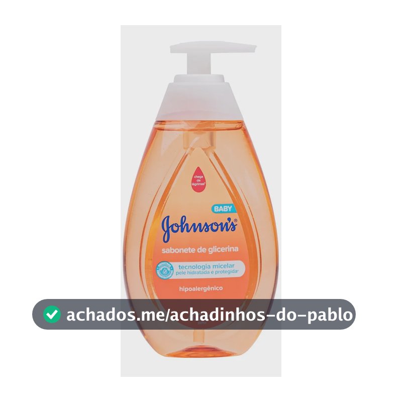 Sabonete Líquido Glicerina Da Cabeça Aos Pés Johnson's Baby, 400ml
