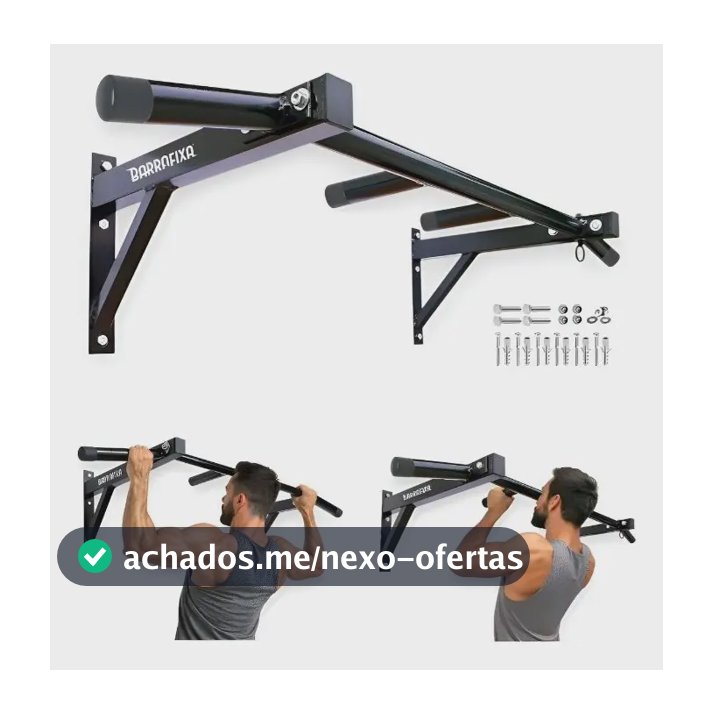 Barra Fixa De Parede Pull-up Modelo Externo Interno Completa Preto