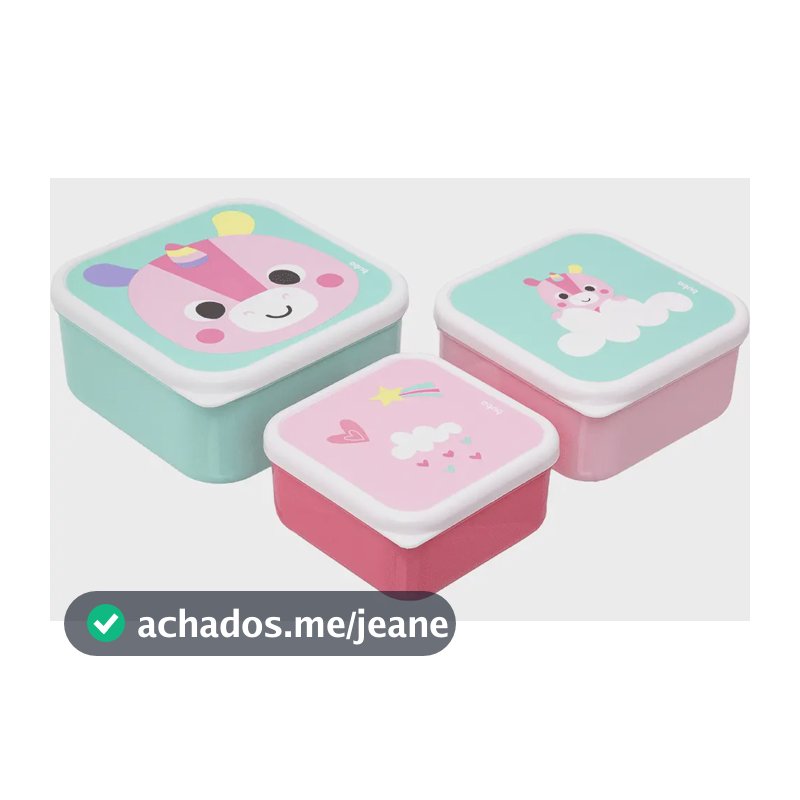 Kit Com 3 Potinhos Zoo Unicórnio 19056 - Buba