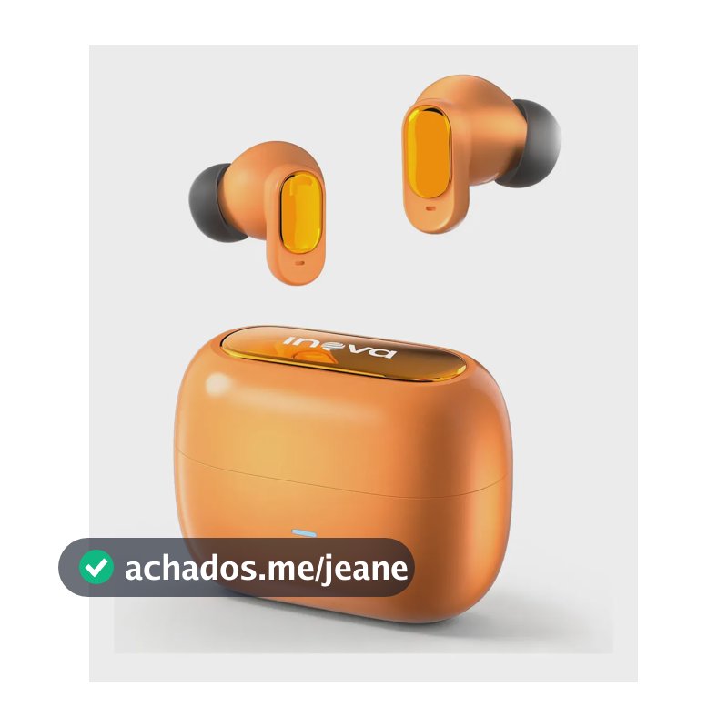 Fone De Ouvido Bluetooth 6.0 Sem Fio Tws In-ear Com Cancelamento de Ruído Ipx 5 Moda Laranja