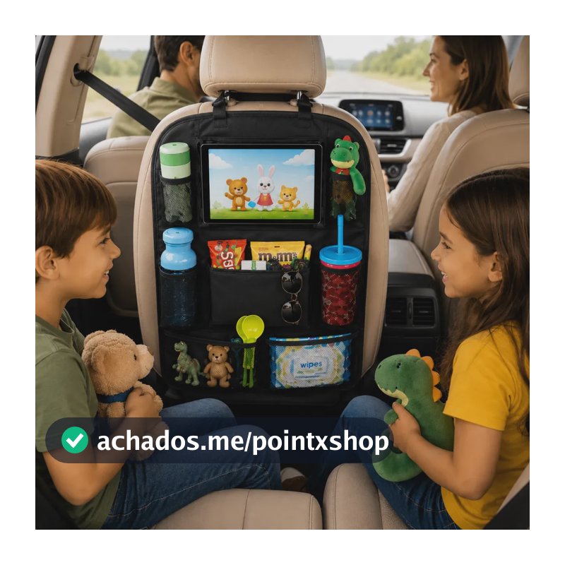 Organizador Carro Encosto Banco Suporte Tablet Porta Trecos