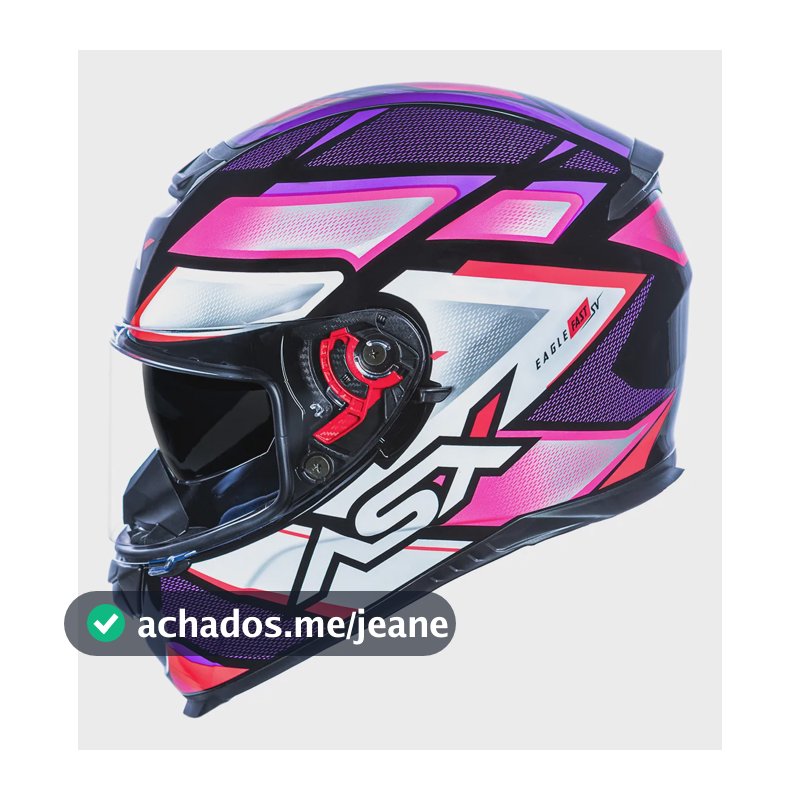Capacete Asx Eagle Sv Fast Óculos Interno Brilho Lilás Rosa Lilás Liso Brilhante 59/60