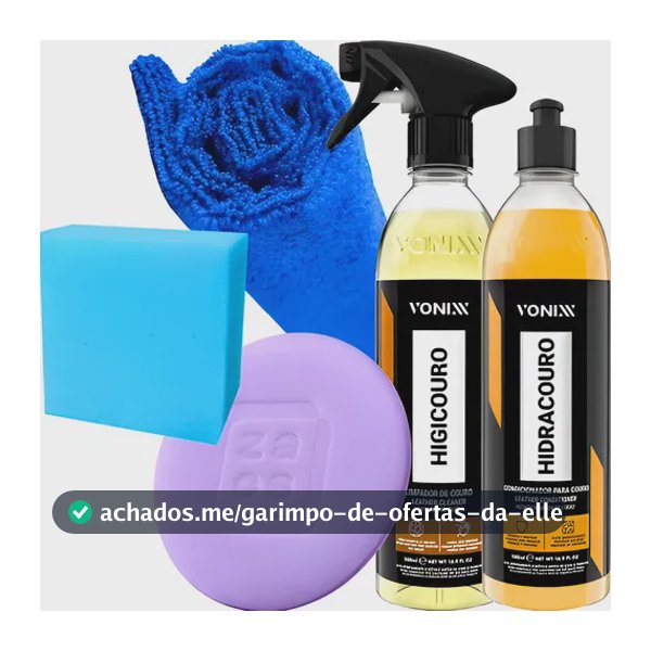 Kit Para Limpar E Hidratar Banco De Couro Automotivo Vonixx