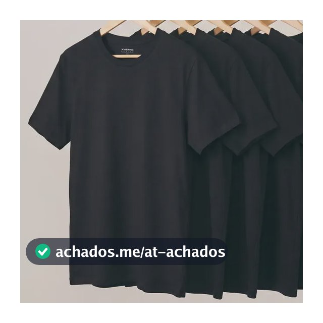 Kit 5 Camisetas Hering Dia A Dia Masculinas Básicas Original Preto Xg