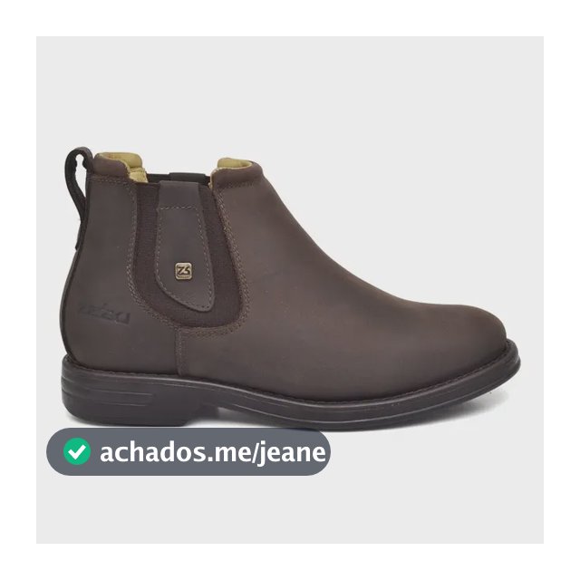 Botina Zebu Em Couro Modelo Balsamo Masculina Original 59080
