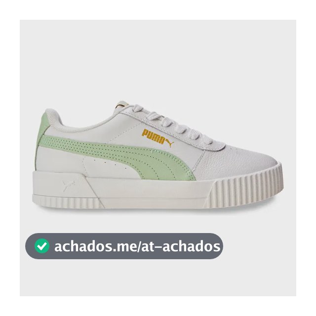 Tênis Feminino Carina Puma Branco E Verde Liso 37 Br