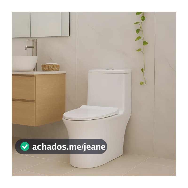 Vaso Sanitário Deend Milano Branco Monobloco Luxo moderno