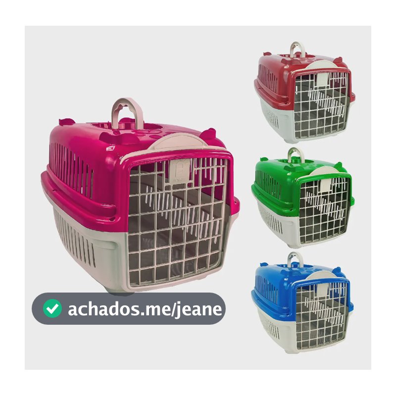 Caixa De Transporte Para Cães Gatos Mais Dog N.02 Cor Rosa