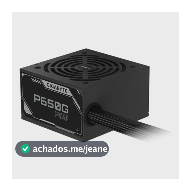 Fonte Gigabyte P650g Pg5 650w 80 Plus Gold Pfc Ativo Preto