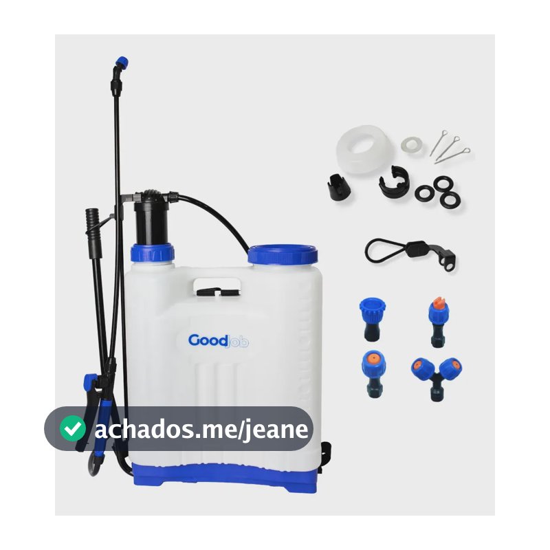 Pulverizador Manual Costal Agrícola 20 Litros Máquina Passar Veneno Insetos GJP200 GoodJob