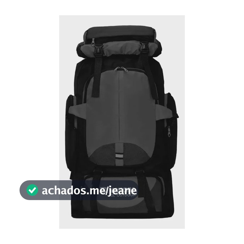 Mochila Tática Para Camping Impermeável Preta 70l Resistente Preto