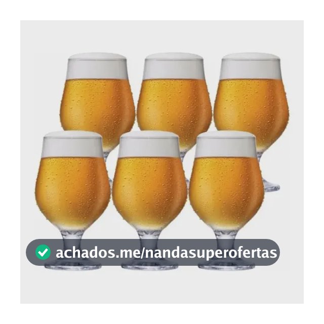 Jogo 6 Taças Cerveja Vidro Cristalino 400ml M&K Home - Bares e Restaurantes
