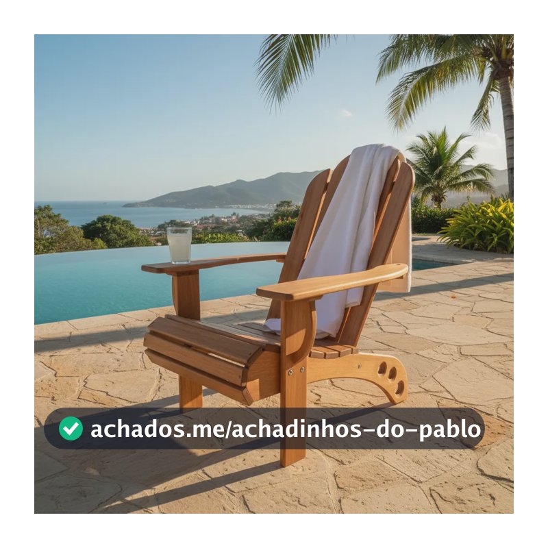 Cadeira Pavão Adirondack Premium Zk Arte Em Madeira Imbuia