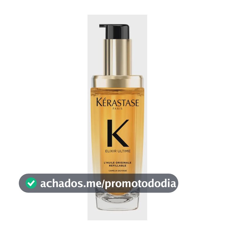 Óleo Capilar Kérastase Elixir Ultime L'Huile Originale Refilável, Cabelo Brilhante, Nutrido 75ml