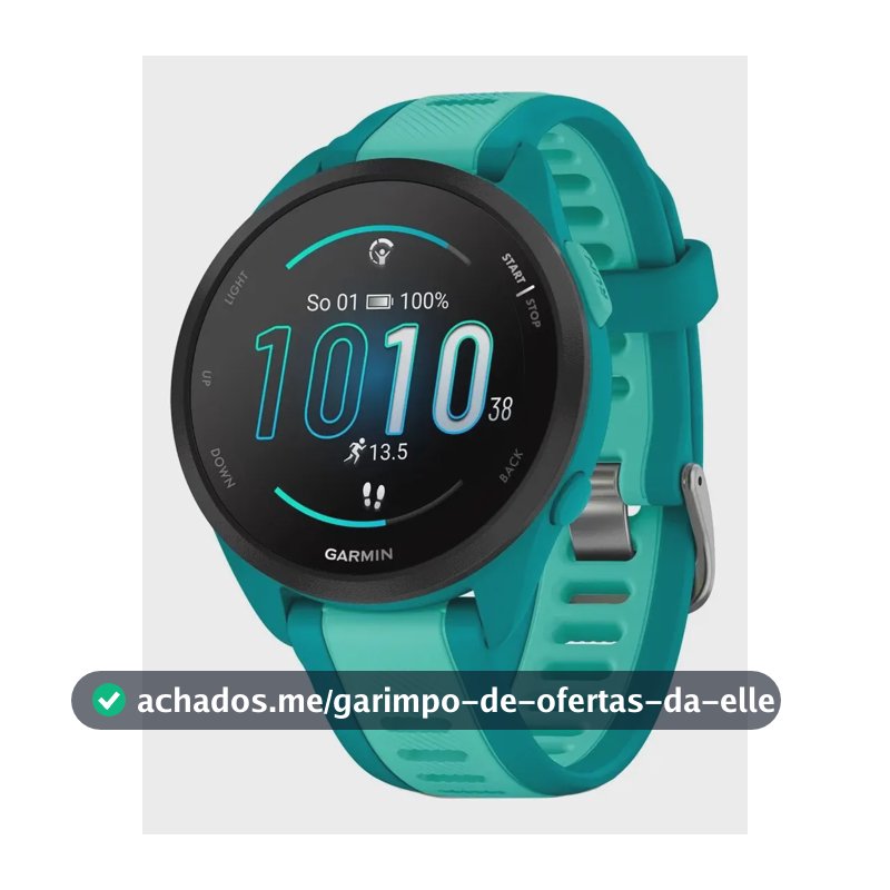 Relógio Garmin Forerunner 165 Music 010-02863-32 Azul Azul-turquesa Preto