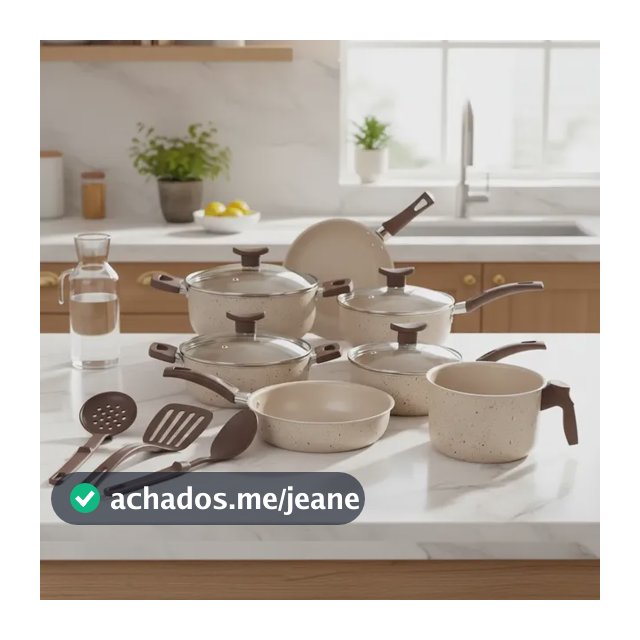 Jogo De Panelas Antiaderente Multi Alumínio Com 10 Peças Bianco