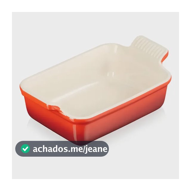 Travessa Le Creuset Retangular 19cm Heritage Vermelho