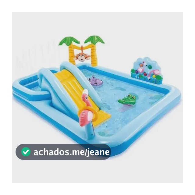 Piscina Inflável Intex Jungle Slide Game Center