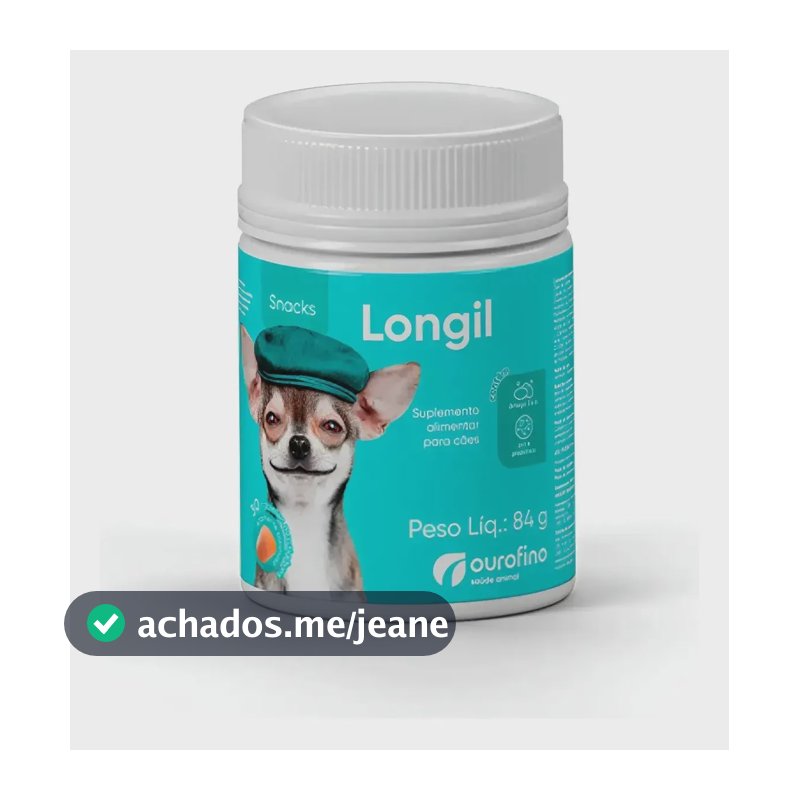 Suplemento Longil 30 Snacks Saúde Vitalidade Cães Ourofino Pet
