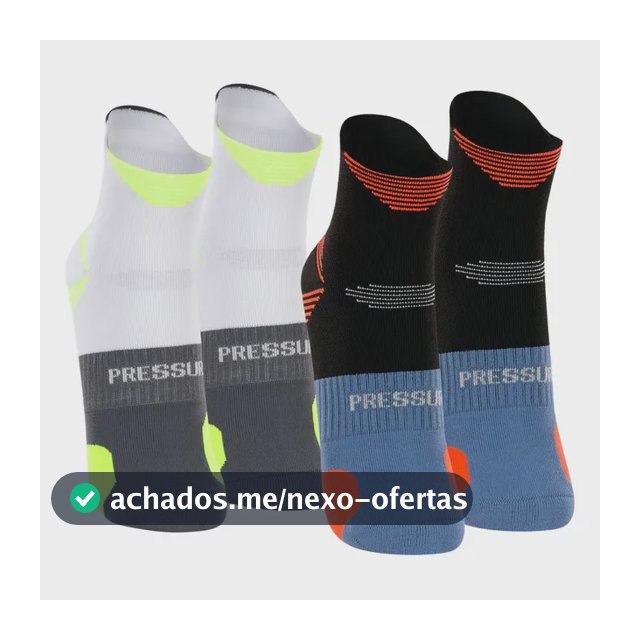 2 Meias Corrida Lupo Dry Fit Cano Médio Anti Bolha Poliamida