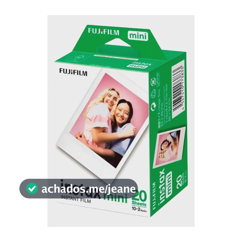 Filme Fotográfico Instantâneo Instax Mini 20 Fotos Fujifilm Branco