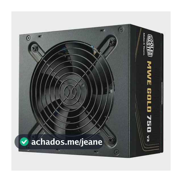Fonte Cooler Master Mwe 750 V3 750w Atx 3.1 Preto