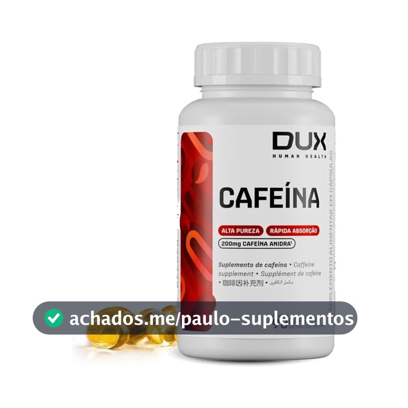 Cafeína Dux Nutrition em cápsula Sem sabor x 100g de 90 un