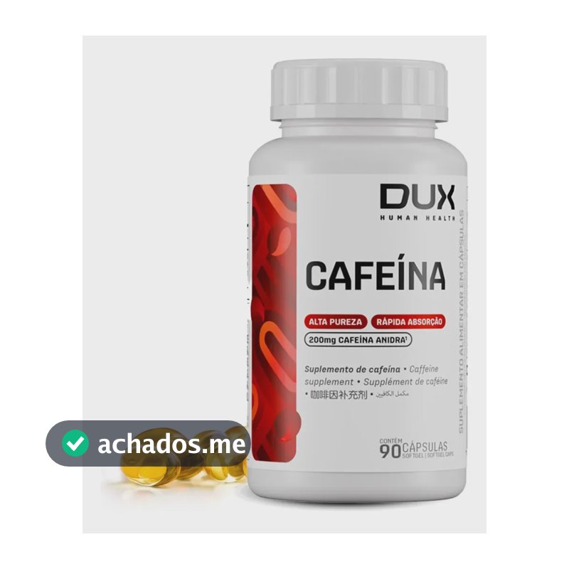 Cafeína Dux Nutrition em cápsula Sem sabor x 100g de 90 un