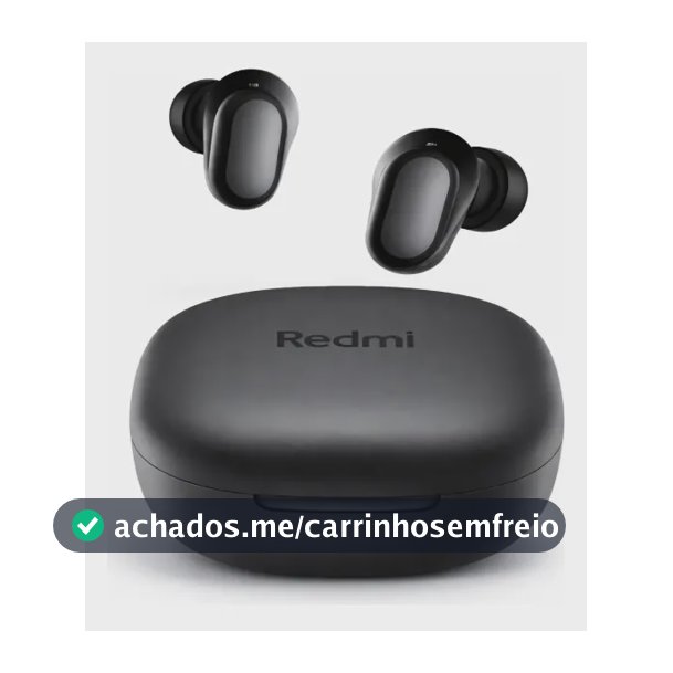 Fone De Ouvido Sem Fio Xiaomi Redmi Buds 6 Play Preto Preto