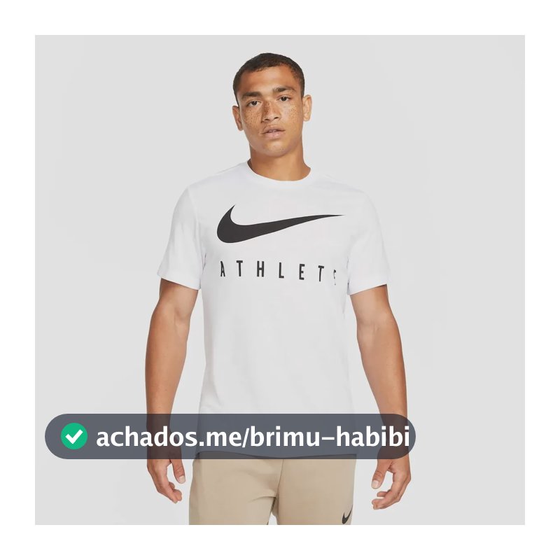 Camiseta Dri-fit Nike Athletee Masculina Branco M