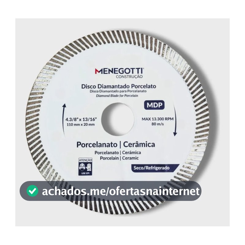 Disco Diamantado 110x20mm P/ Makita Serra Mármore Segmentado Branco