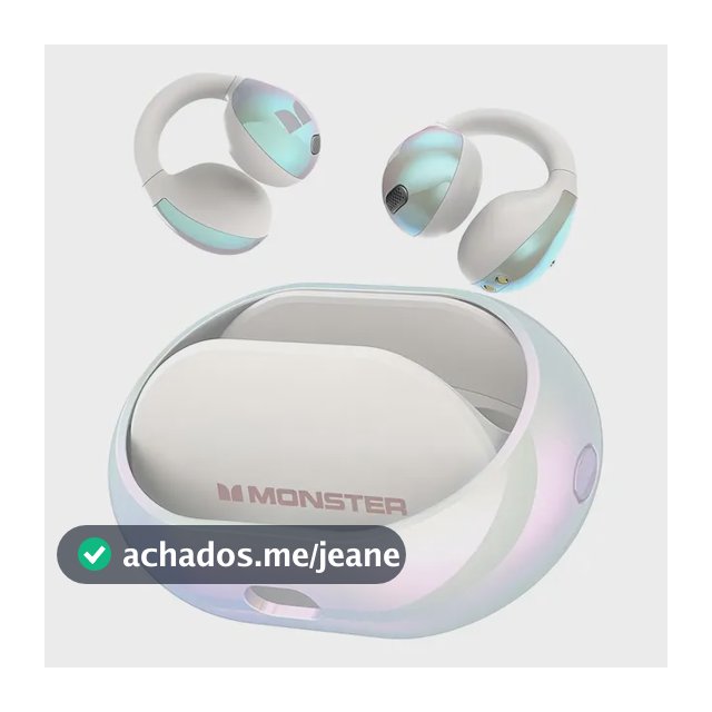 Fones De Ouvido Sem Fio Monster Open-ear,Fone Tws Possuem ENC,30 Horas de Reprodução,À Prova D'água Ipx6,Microfone De Hd Integrado,Qualidade De Som HIFI,Fone Bluetooth Adequados Gamer,Correndo,Branco