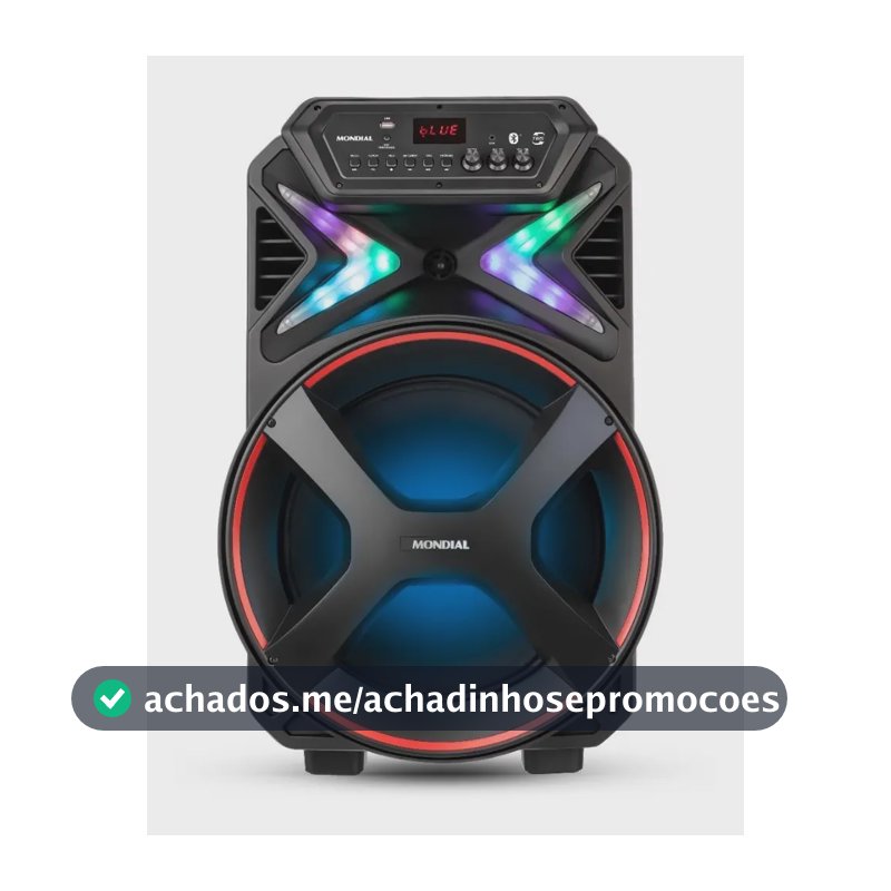 Caixa Amplificada Connect Lights Plus Cm-700 Mondial Cor Preto