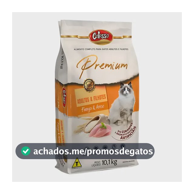 Ração Colosso Gatos Adultos E Filhotes Frango  Arroz 10,1 Kg