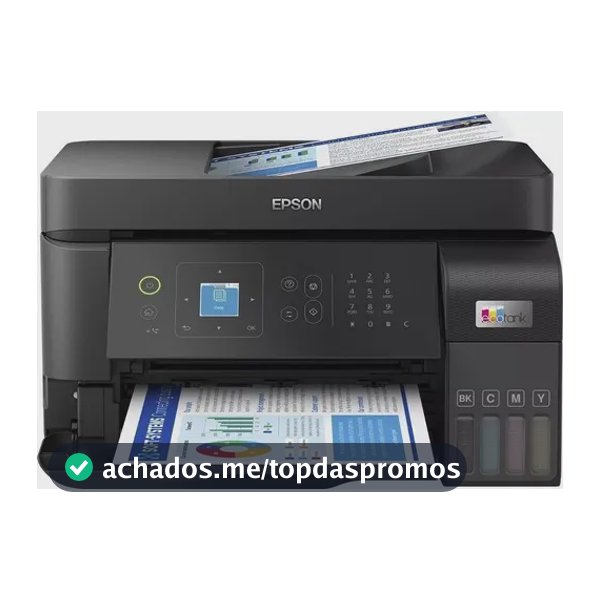 Impressora Multifuncional Epson Ecotank L5590 - Tanque de Tinta Colorida USB Wi-Fi